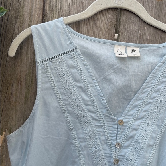 Joie Cottagecore Feminine Light Blue Dress Lace Sundress Women’s Sz Medium - Picture 4 of 8